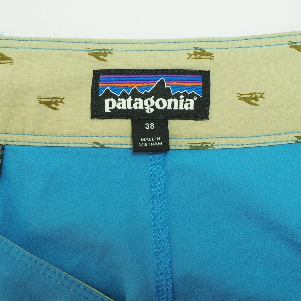 Patagonia Light & Variable Board Shorts Mens 38 Blue Surf Swim Swimsuit Beach